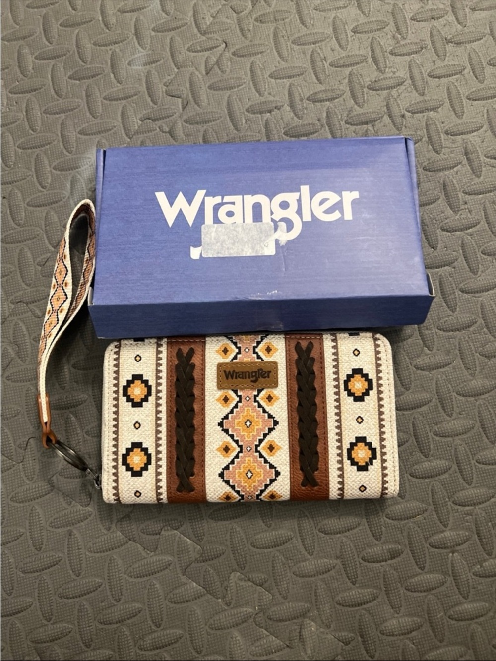 X Wrangler Wristlet Western Wallet Boho Aztec Credit Card Holder for Women